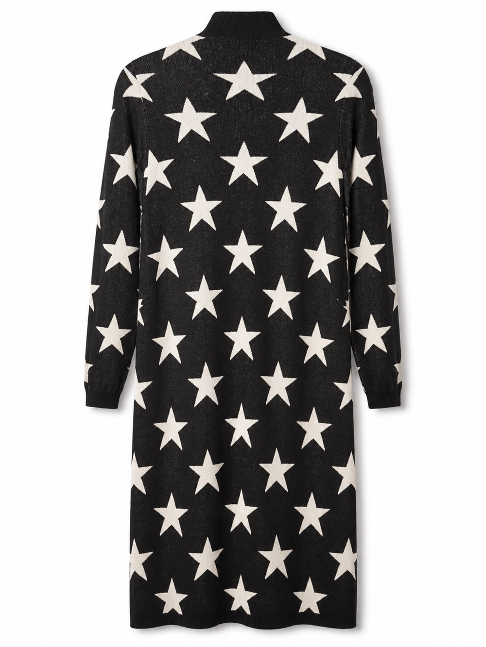 Philosophy Black Open Cardigan with White Star Print - Picture 3 of 3